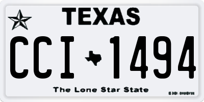 TX license plate CCI1494