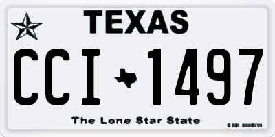 TX license plate CCI1497