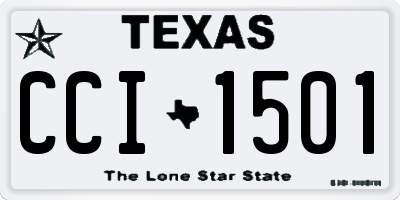 TX license plate CCI1501