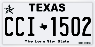 TX license plate CCI1502