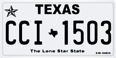 TX license plate CCI1503