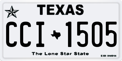 TX license plate CCI1505