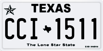 TX license plate CCI1511