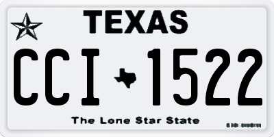 TX license plate CCI1522