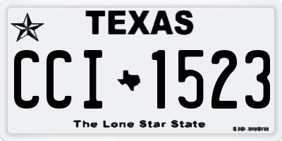 TX license plate CCI1523