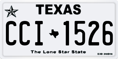 TX license plate CCI1526
