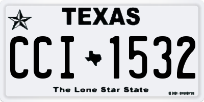 TX license plate CCI1532