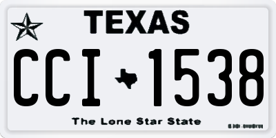TX license plate CCI1538