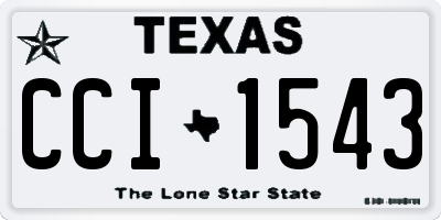 TX license plate CCI1543