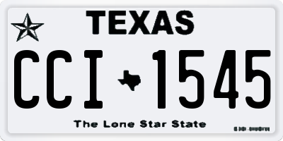 TX license plate CCI1545