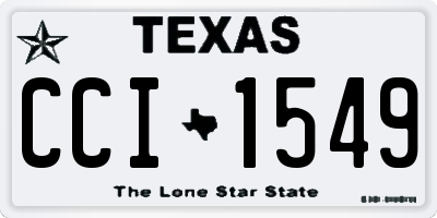 TX license plate CCI1549