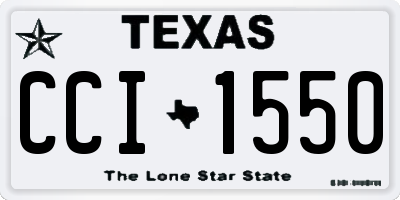 TX license plate CCI1550