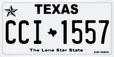 TX license plate CCI1557