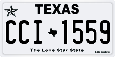 TX license plate CCI1559