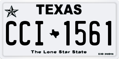 TX license plate CCI1561