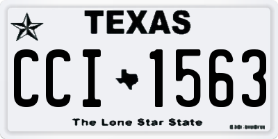 TX license plate CCI1563