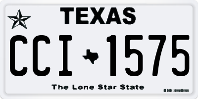 TX license plate CCI1575