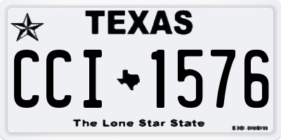 TX license plate CCI1576
