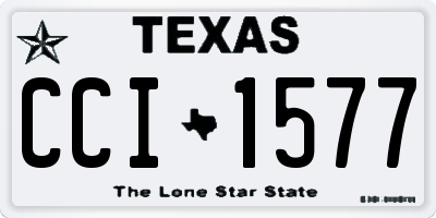 TX license plate CCI1577