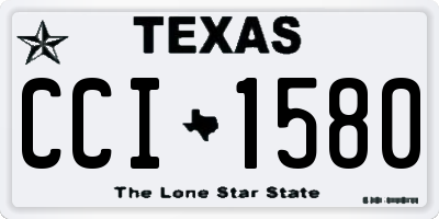 TX license plate CCI1580