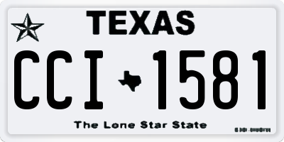 TX license plate CCI1581