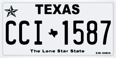 TX license plate CCI1587