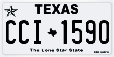 TX license plate CCI1590