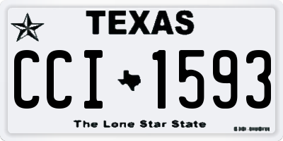 TX license plate CCI1593
