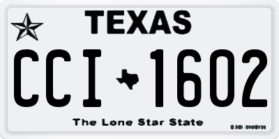 TX license plate CCI1602