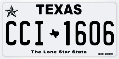 TX license plate CCI1606