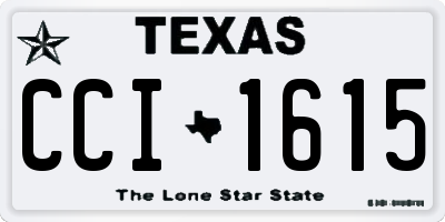 TX license plate CCI1615