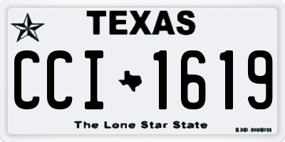 TX license plate CCI1619