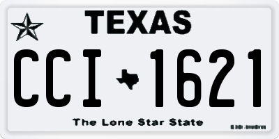 TX license plate CCI1621