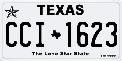 TX license plate CCI1623
