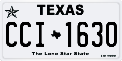 TX license plate CCI1630