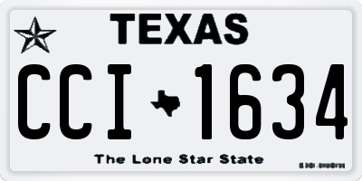 TX license plate CCI1634