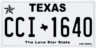 TX license plate CCI1640