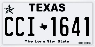 TX license plate CCI1641