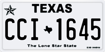 TX license plate CCI1645