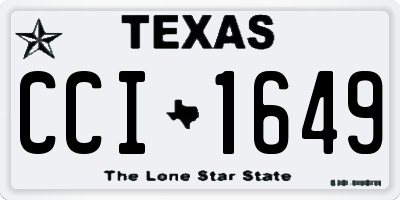 TX license plate CCI1649