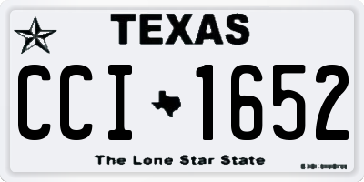 TX license plate CCI1652
