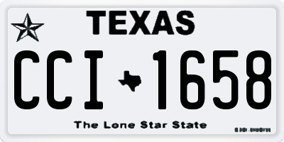 TX license plate CCI1658