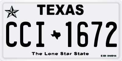 TX license plate CCI1672