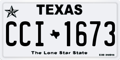 TX license plate CCI1673