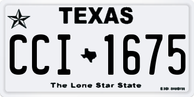 TX license plate CCI1675
