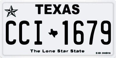 TX license plate CCI1679