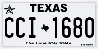 TX license plate CCI1680