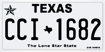 TX license plate CCI1682