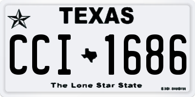 TX license plate CCI1686