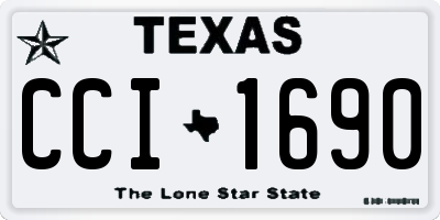 TX license plate CCI1690